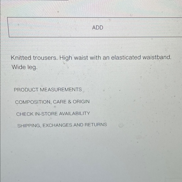 Zara Elegant Gray knit Women's Wide-Leg high waist Pants- new - Picture 2 of 12